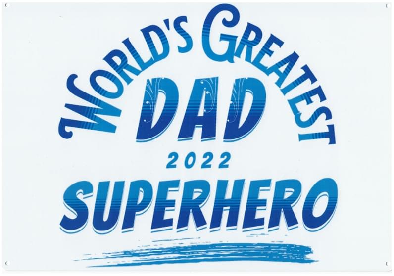 Worlds Greatest Dad Blue - Old-Signs.co.uk